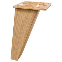 FUßSET 1,5/10/1,5 cm   - Eichefarben, KONVENTIONELL, Holzwerkstoff/Metall (1,5/10/1,5cm) - Xora