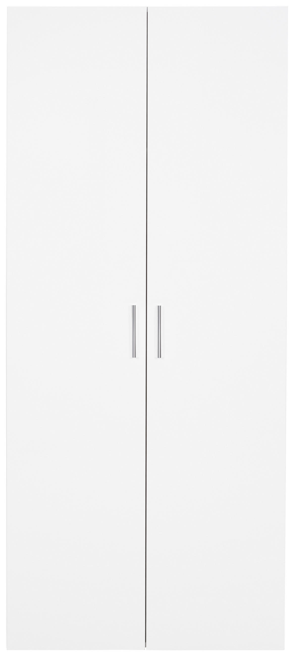 PREDSIEŇOVÁ SKRIŇA, biela, 80/185/54 cm - biela/chrómová, Design, kompozitné drevo/plast (80/185/54cm) - Xora