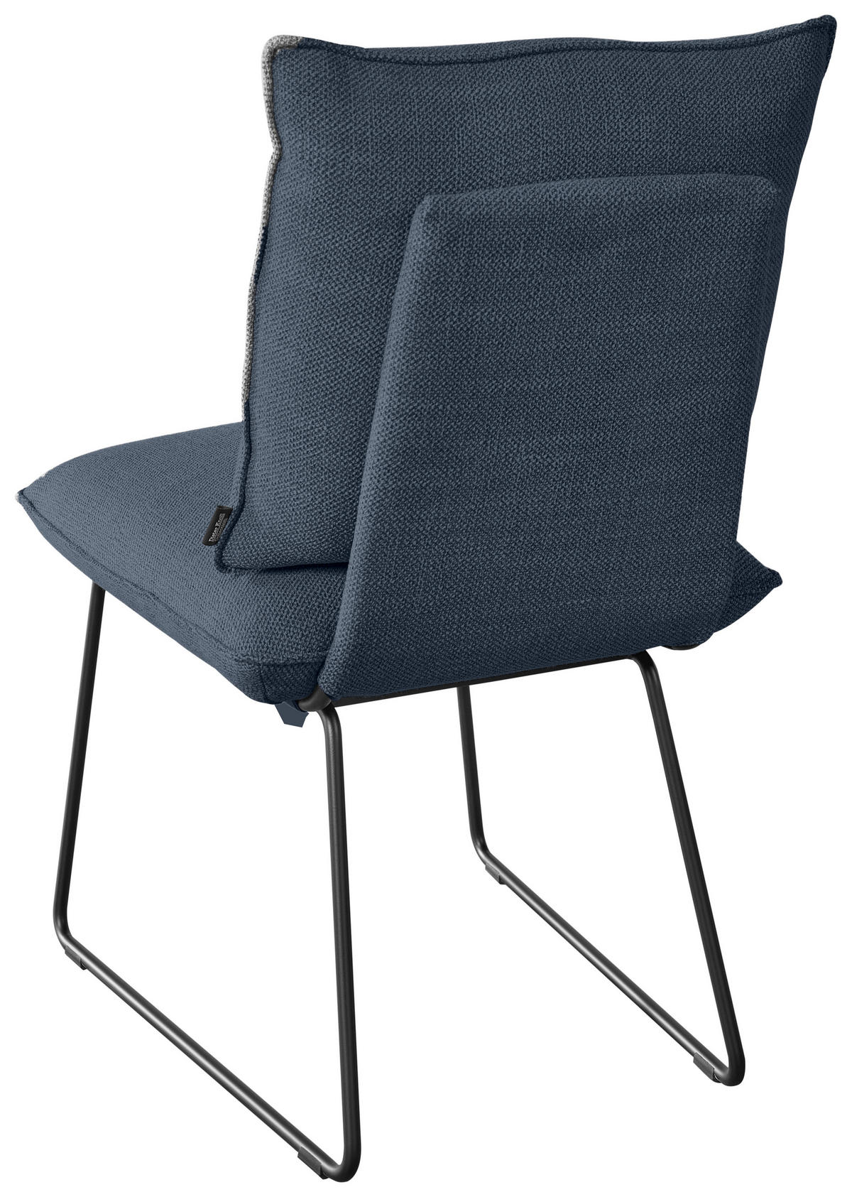 STUHL - Schwarz/Dunkelblau, Design, Textil/Metall (51/90/70cm) - Dieter Knoll