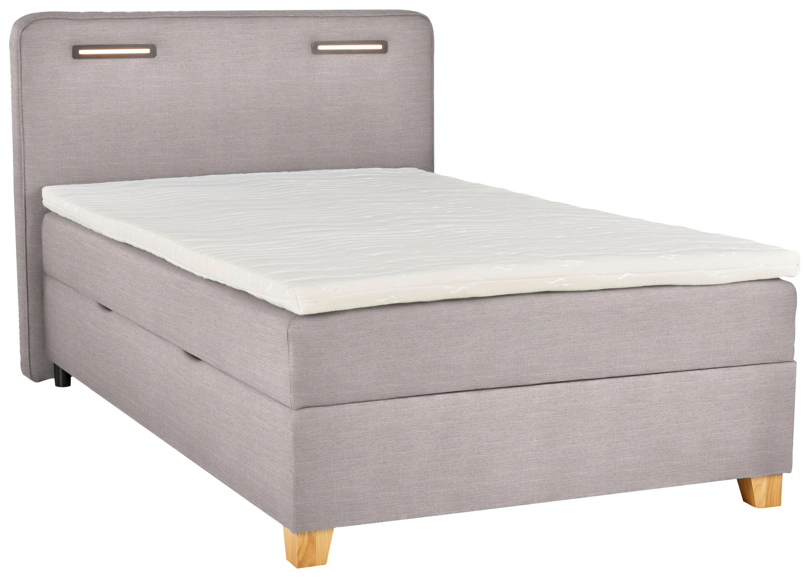 BOXBETT 120/200 cm  in Beige  - Beige, KONVENTIONELL, Holz/Textil (120/200cm) - Moderano