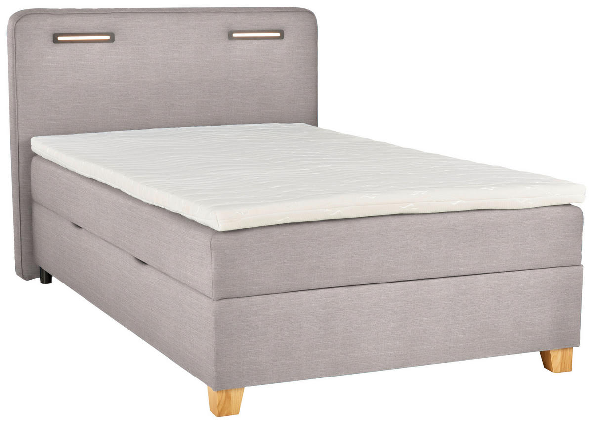 BOXBETT 120/200 cm  in Beige  - Beige, Konventionell, Holz/Textil (120/200cm) - Moderano