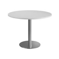 KONFERENZTISCH 100/100/75,5 cm  - Chromfarben/Weiß, KONVENTIONELL, Holzwerkstoff/Metall (100/100/75,5cm) - Venda