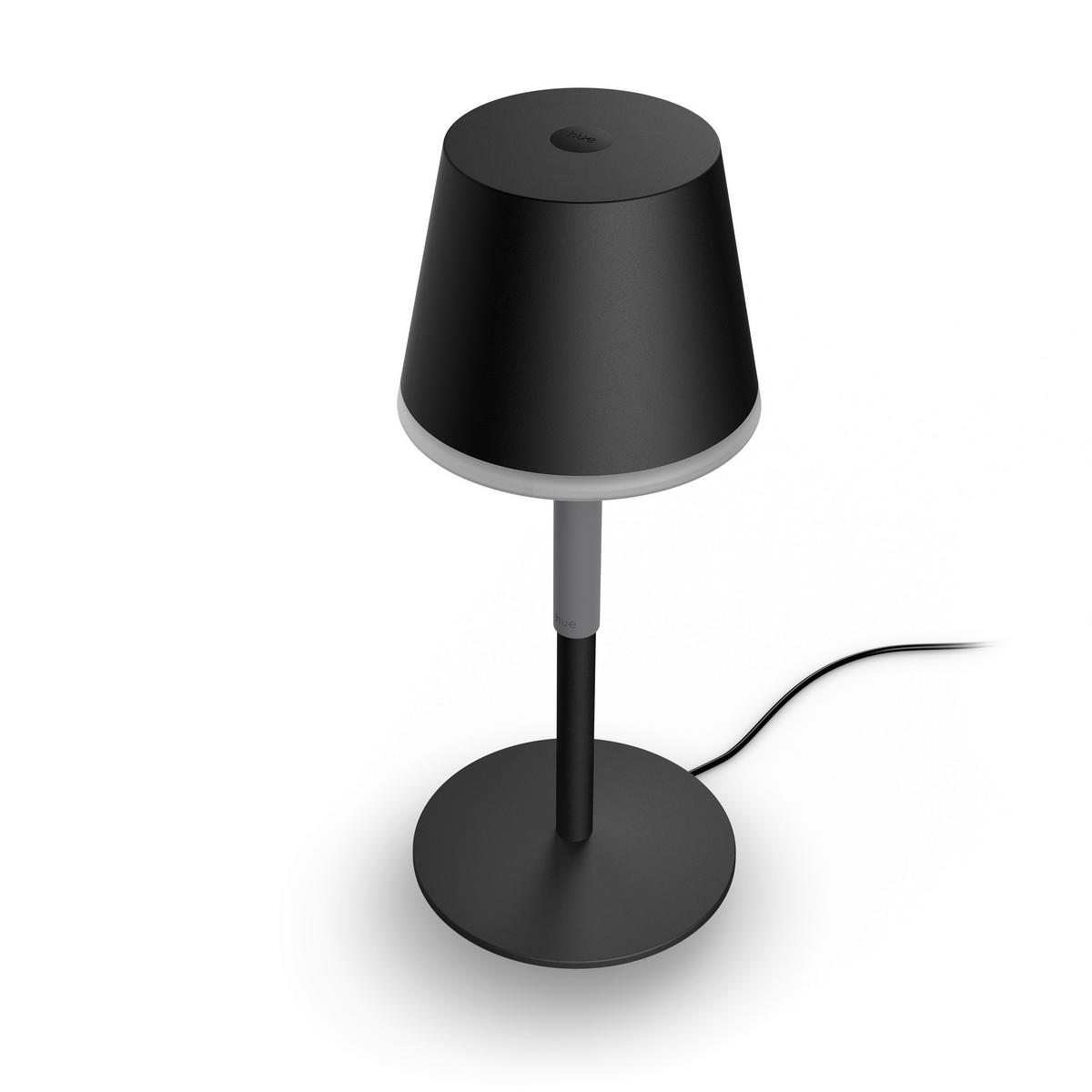 AKKU-TISCHLEUCHTE - Schwarz, Design, Metall (14,2/35cm) - Philips HUE