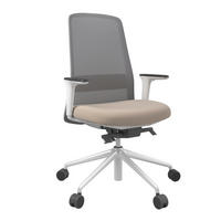DREHSTUHL Grau, Weiß, Hellbraun  - Hellbraun/Weiß, MODERN, Kunststoff/Textil (70/103-115/70cm)