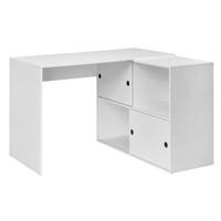 ECKSCHREIBTISCH Weiss  - Weiss/Schwarz, Modern, Holzwerkstoff/Metall (120/78/107cm) - MID.YOU