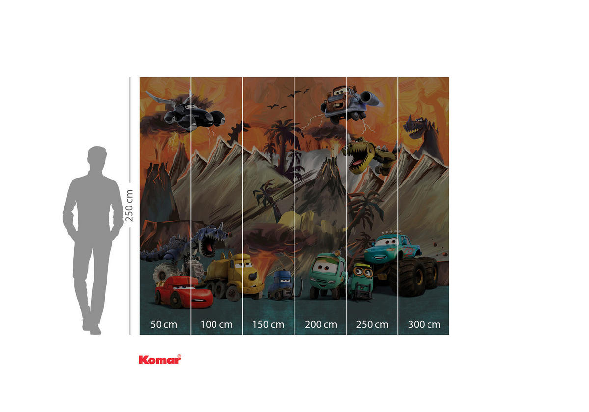 FOTOTAPETE CARS CAROSAURUS  - Naturfarben, Design, Textil (300/250cm) - Disney