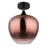 SVJETILJKA STROPNA  - bakrenaste boje/prozirno, Design, staklo/metal (24/31,5cm) - Globo