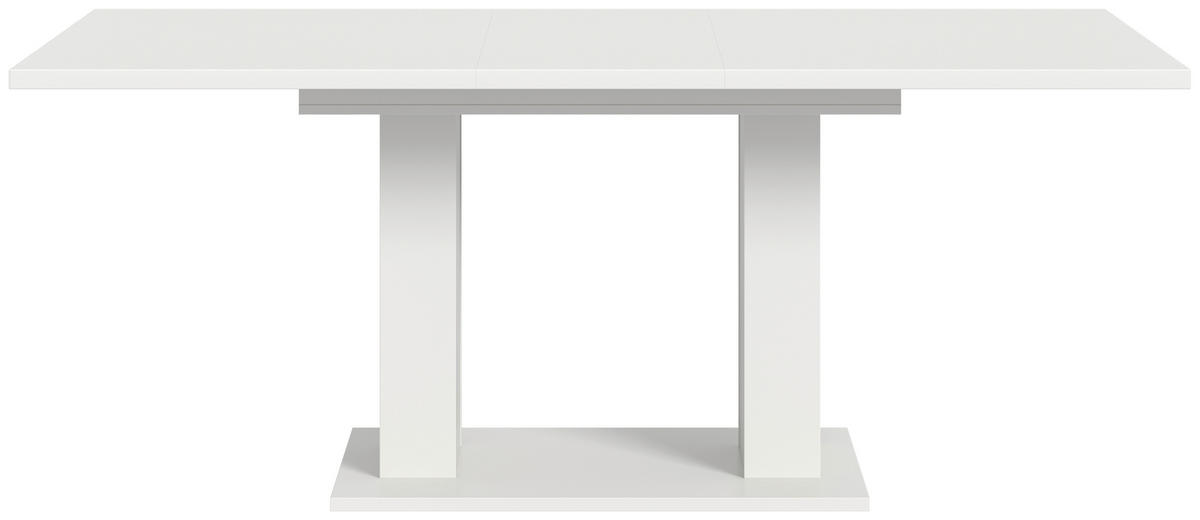 AUSZIEHTISCH Weiß rechteckig  ausziehbar  - Weiß, KONVENTIONELL, Holzwerkstoff (150-190/90/76cm) - MID.YOU