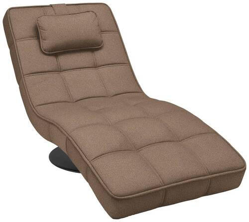 LIGGFÅTÖLJ i vävt tyg brun  - brun/svart, Design, metall/textil (74/86/162cm) - Livetastic