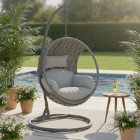 VISEĆA STOLICA - svetlosiva, Moderno, metal/tekstil (107cm) - Bessagi Garden