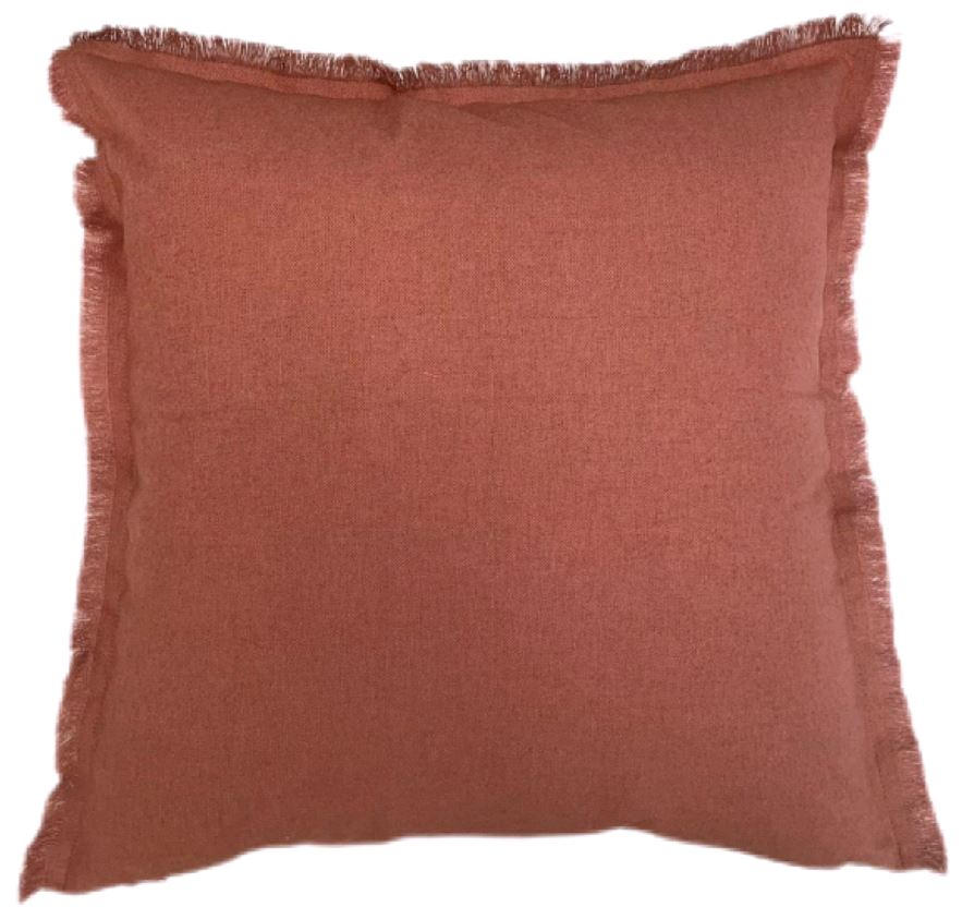 KISSENHÜLLE Palm Uni 48/48 cm  - Rostfarben, KONVENTIONELL, Textil (48/48cm) - Novel
