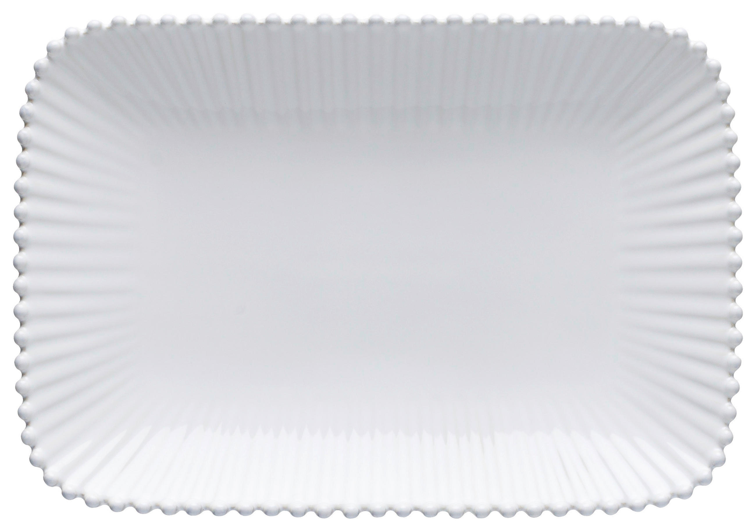 Costa Nova Servierplatte Pearl Weiß Hochglanz 21.1x3.8x30.4 cm