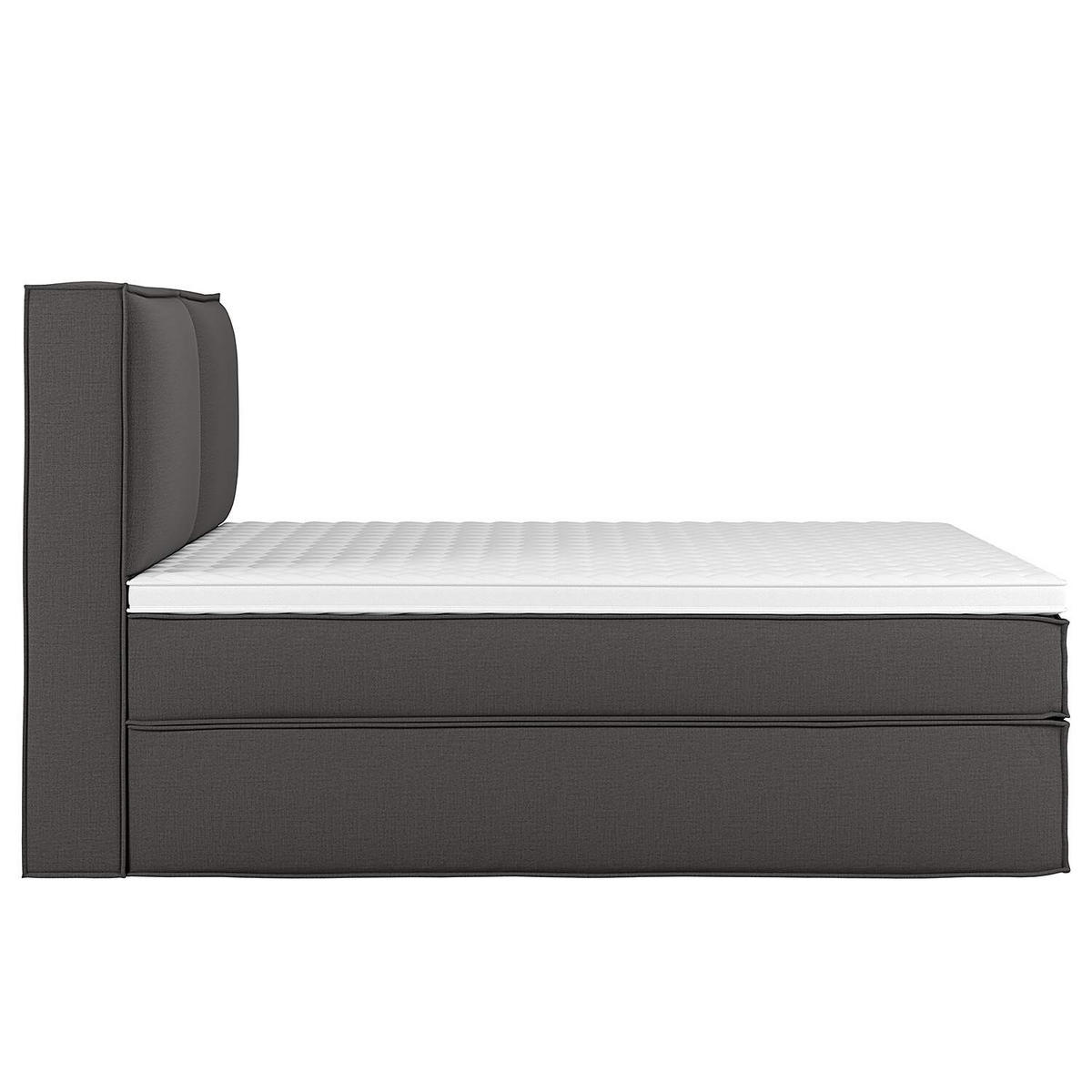 BOXSPRINGBETT 240/220 cm  in Anthrazit  - Anthrazit, Design, Textil (240/220cm) - home24