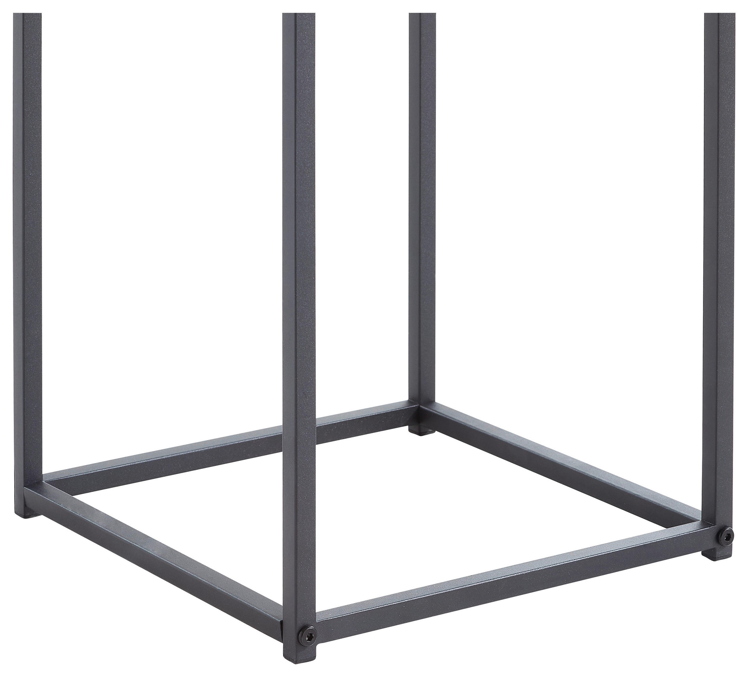 BEISTELLTISCHSET quadratisch Schwarz  - Schwarz, MODERN, Holzwerkstoff/Metall (30/90/30cm) - MID.YOU