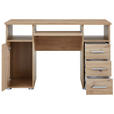 SCHREIBTISCH 120/67/75 cm  in Eiche Artisan  - Silberfarben/Eiche Artisan, Basics, Holz/Kunststoff (120/67/75cm) - Carryhome