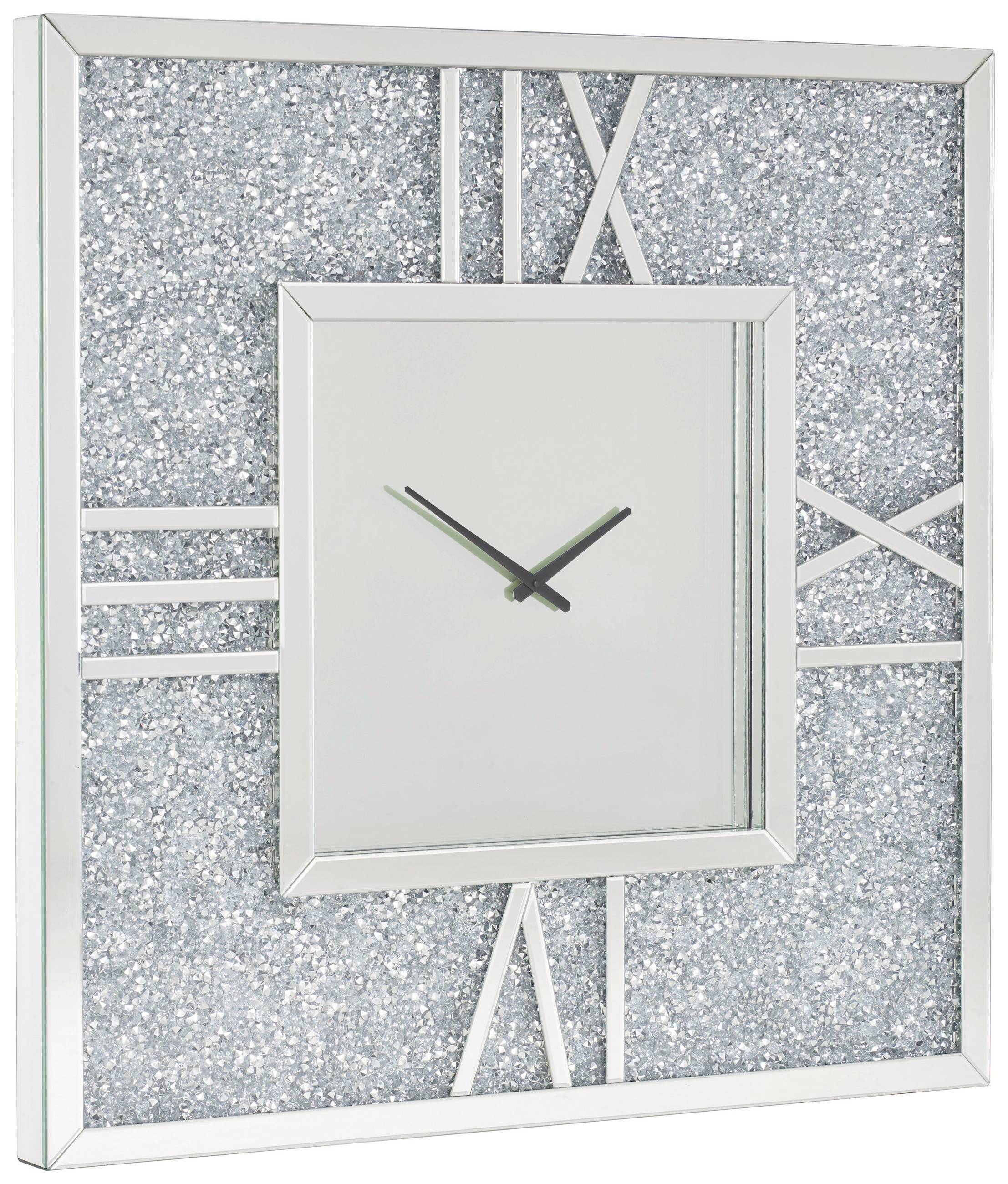 FALIÓRA 101/101/6,7 cm   - ezüstszínű, Design, faalapú anyag/Üveg (101/101/6,7cm) - Xora