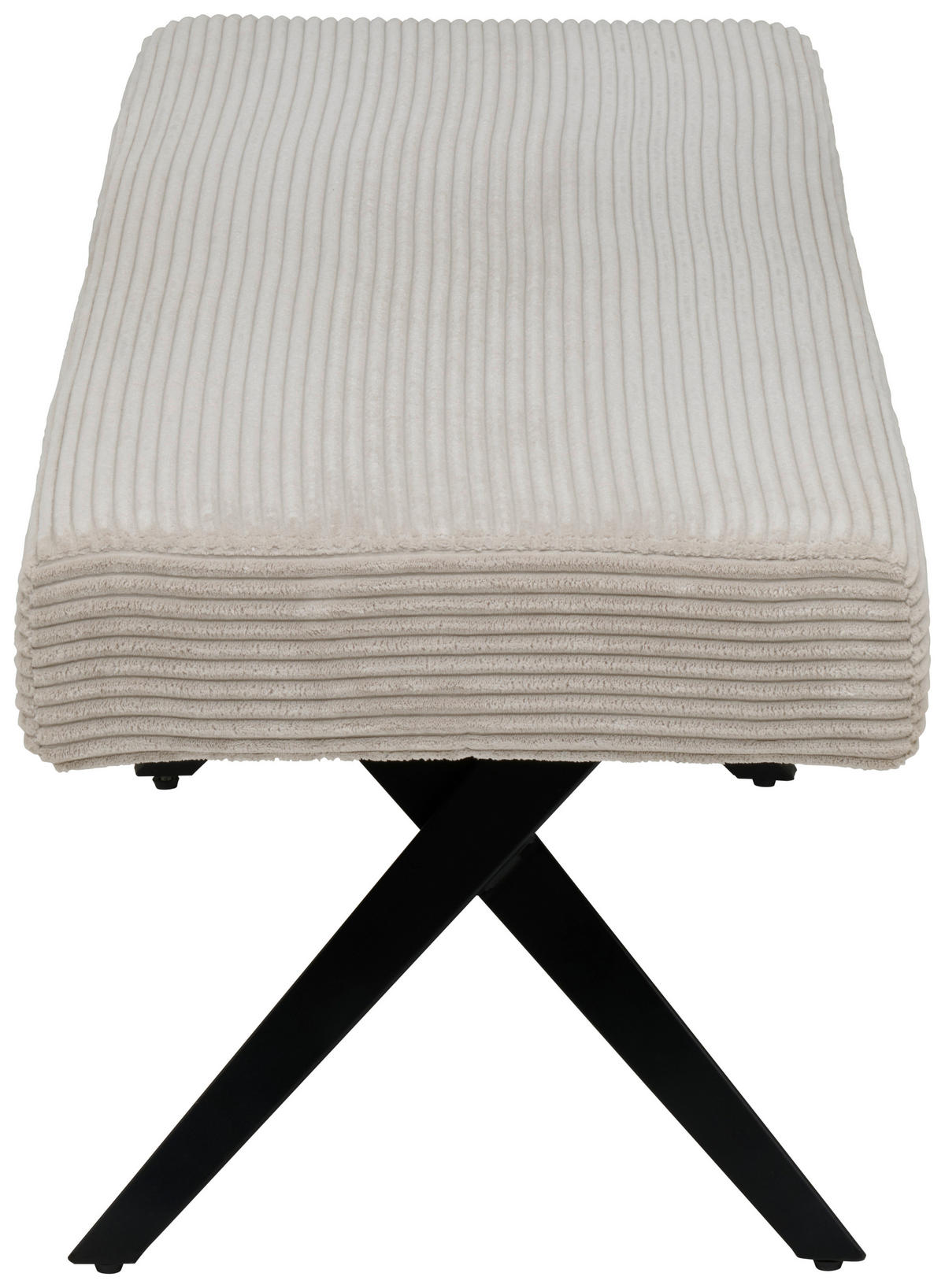 SITZBANK Metall, Textil Beige  - Beige/Schwarz, Konventionell, Textil/Metall (140/49/47cm) - MID.YOU