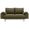 2-SITZER-SOFA Struktur Olivgrün  - Schwarz/Olivgrün, Design, Textil/Metall (195/92cm) - Livetastic
