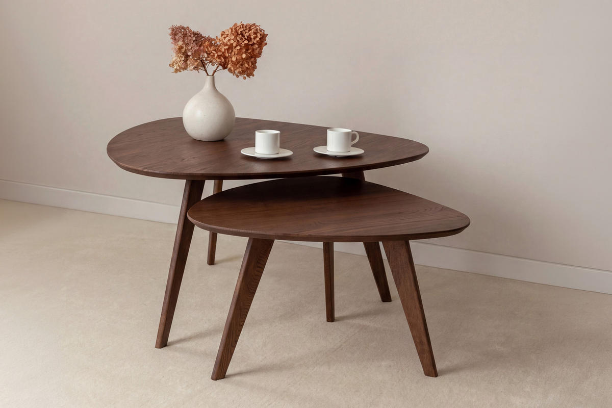 COUCHTISCH Holz 96/95/47,5 cm  - Eichefarben/Dunkelbraun, Design, Holz (96/95/47,5cm) - Livetastic