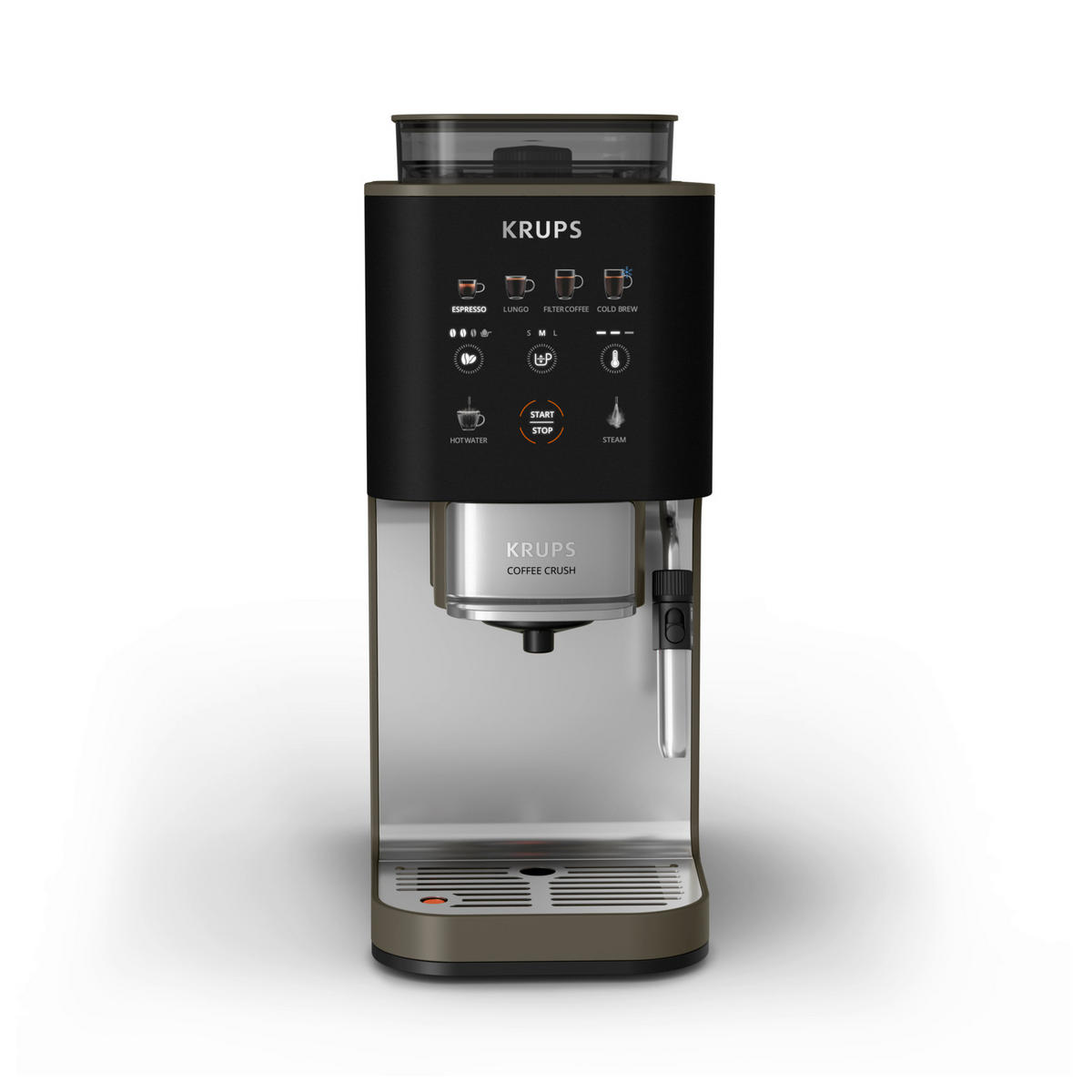 KAFFEEVOLLAUTOMAT Coffee Crush  - Beigebraun, Basics, Kunststoff (38.5/18.5/41cm) - Krups