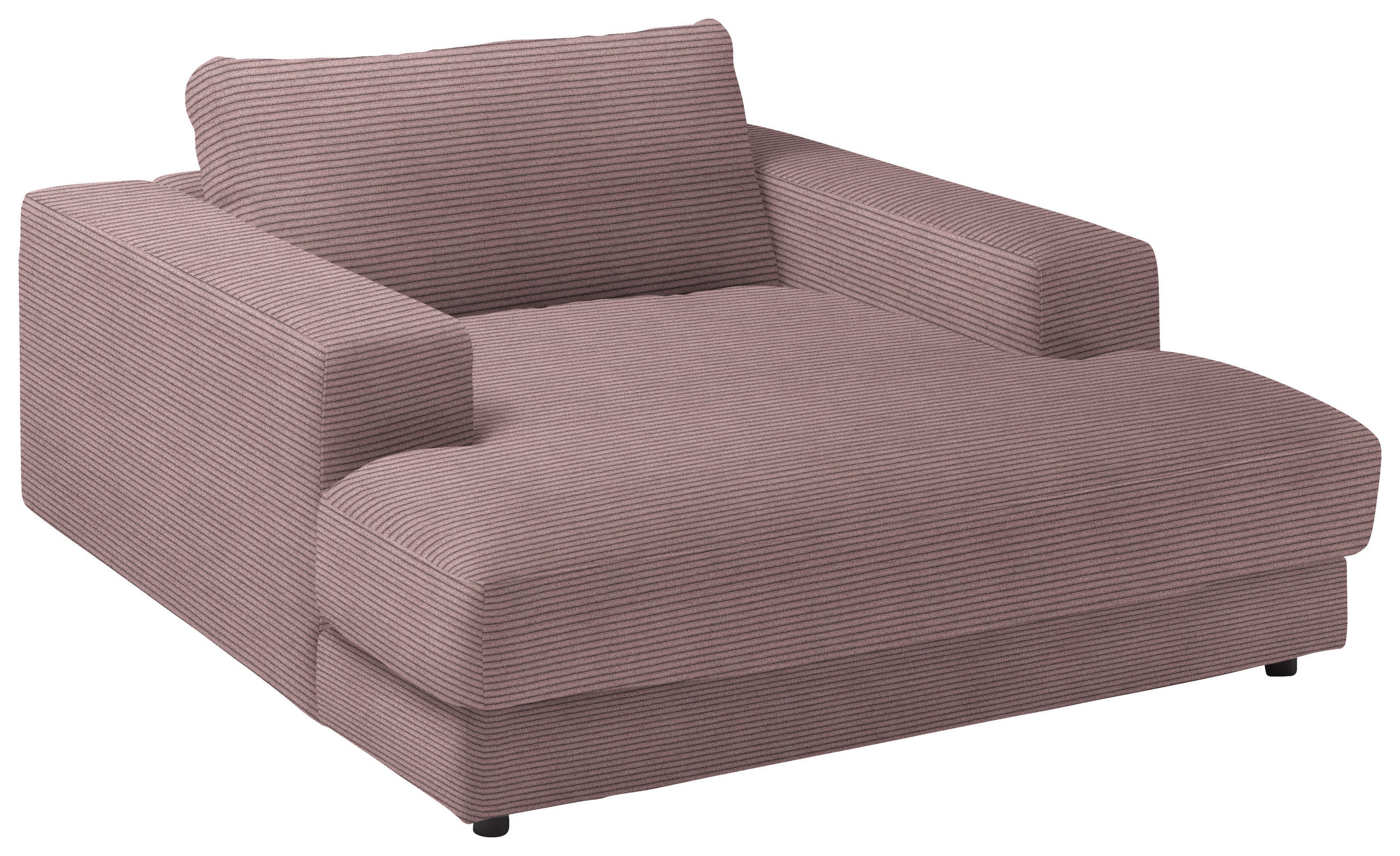 XXL-SESSEL in Feincord Altrosa  - Schwarz/Altrosa, Design, Kunststoff/Textil (150/86/170cm) - Lomoco