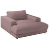 XXL-SESSEL in Feincord Altrosa  - Schwarz/Altrosa, Design, Kunststoff/Textil (150/86/170cm) - Lomoco