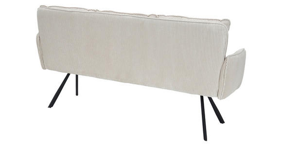 SITZBANK 180/93/67 cm Cord Beige  - Beige/Schwarz, Design, Textil/Metall (180/93/67cm) - Novel