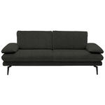 3-SITZER-SOFA in Velours Dunkelgrau  - Dunkelgrau/Beige, Design, Textil/Metall (222/89/104cm) - Dieter Knoll