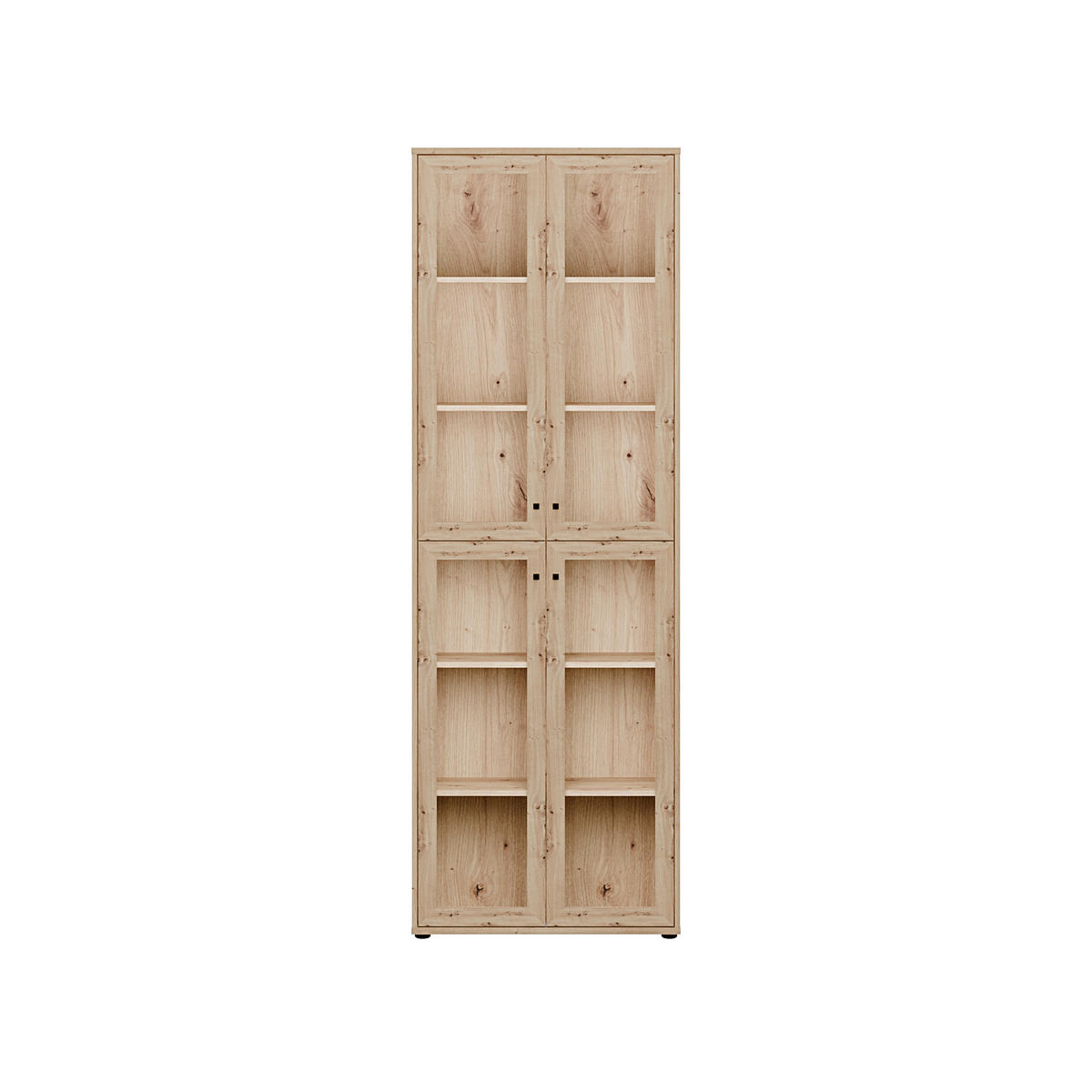 VITRINE  in Eiche Artisan  - Schwarz/Eiche Artisan, Design, Glas/Holzwerkstoff (73,7/216,7/34,8cm)