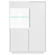 HIGHBOARD Weiß  90/130/38 cm  - Weiß, MODERN, Glas/Holzwerkstoff (90/130/38cm) - Carryhome