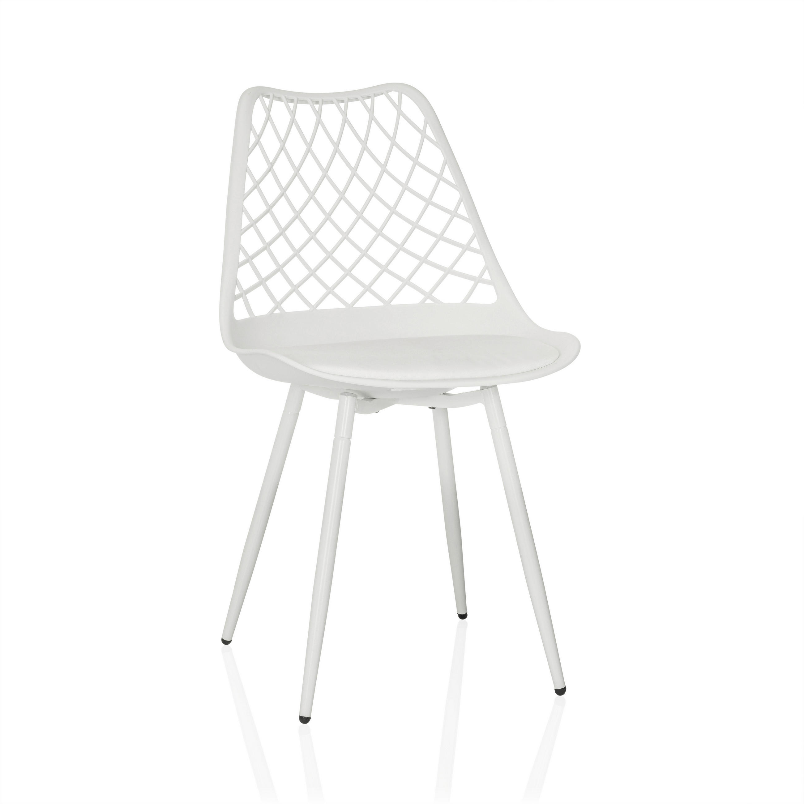 GARTENSTUHL Kunststoff Weiß  - Weiß, MODERN, Kunststoff/Metall (48/83/57cm) - MID.YOU