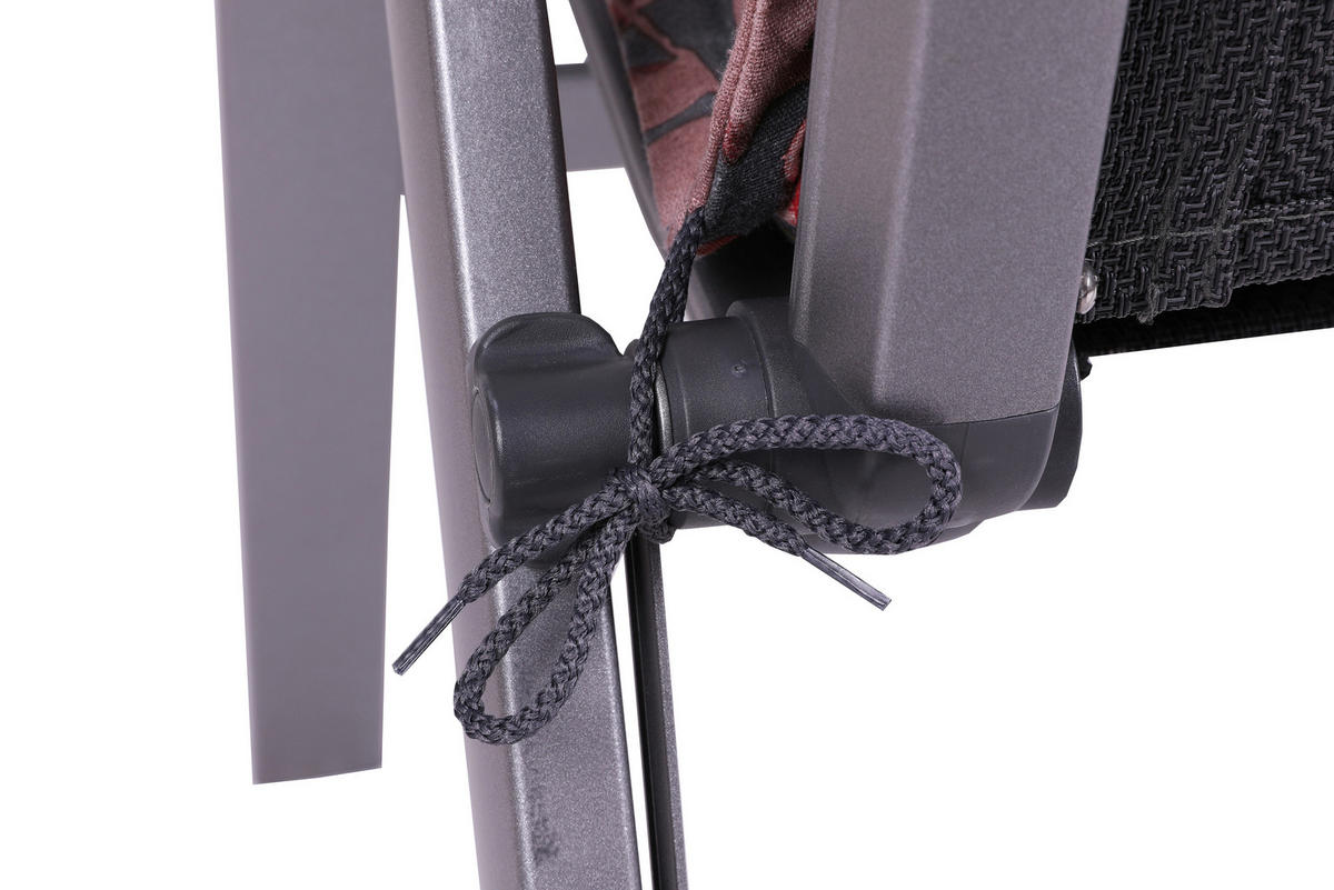 SESSELAUFLAGENSET Blätter  - Anthrazit/Braun, Basics, Textil (50/7/120cm)