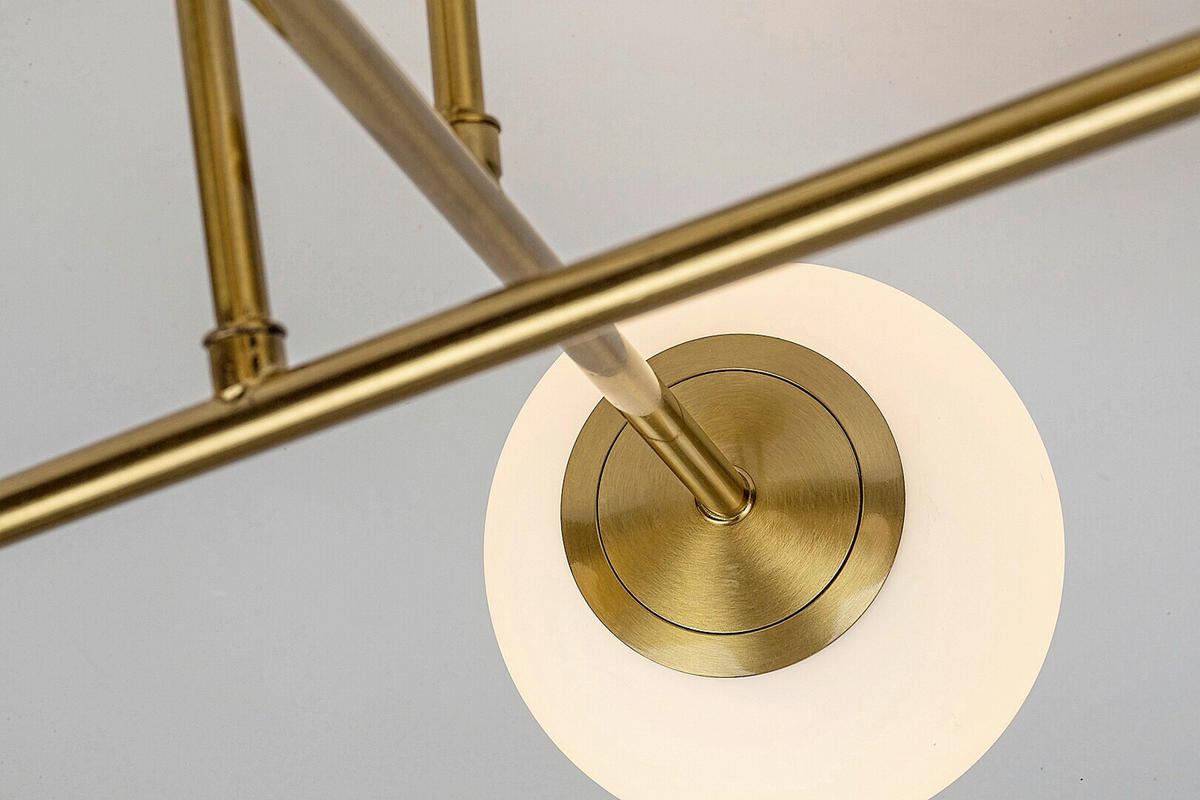 LUSTER       - bela/zlatna, Osnovno, staklo/metal (77/30cm)