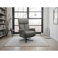 RELAXSESSEL TV TRIPLE SEVEN XTRA LARGE L3 Echtleder Kopfteilverstellung, Aufstehhilfe, Fußteilverstellung, Rücken echt    - Schwarz/Mokka, Basics, Leder/Metall (86/115/86cm) - Sit & More