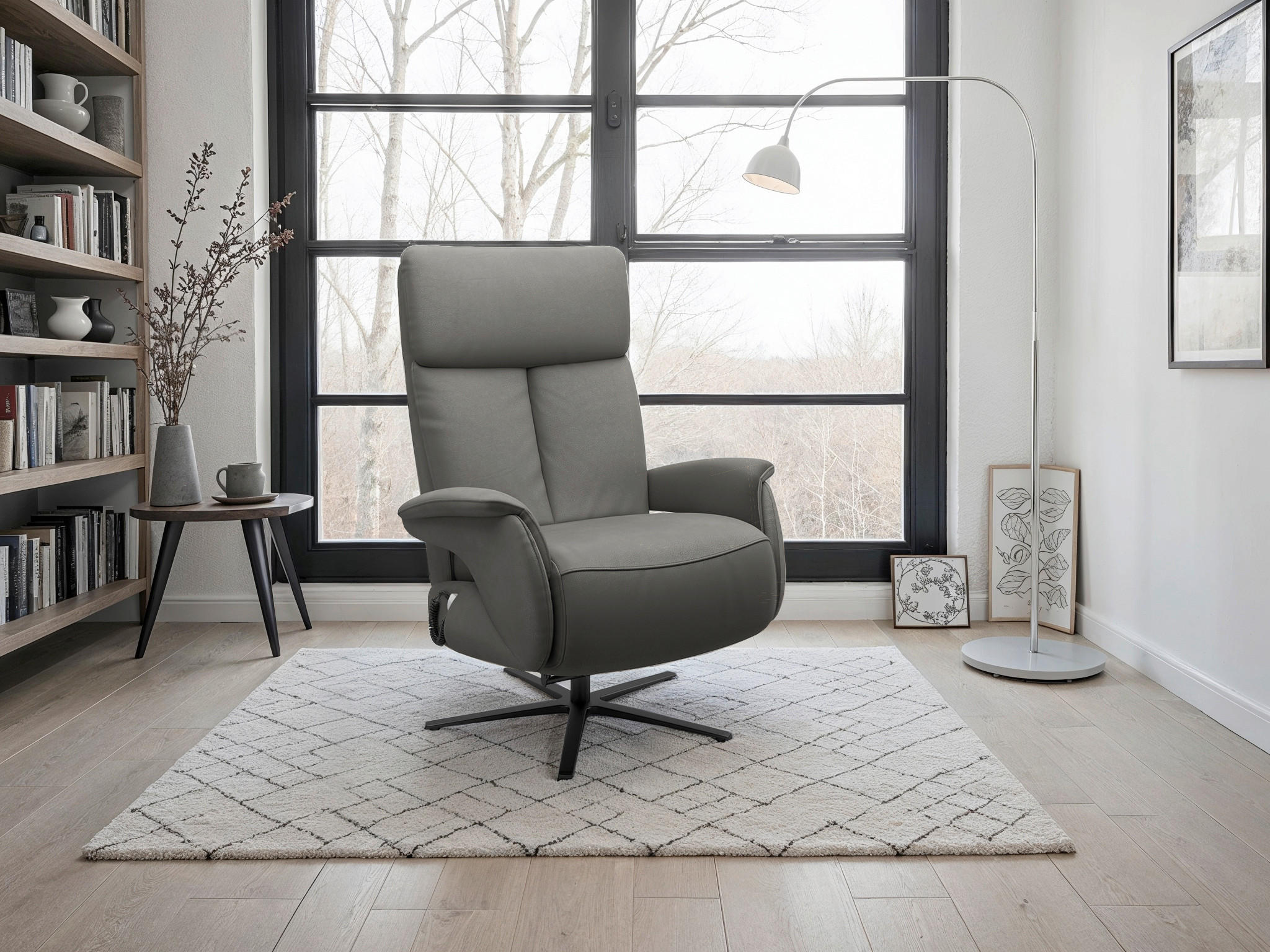 Sit & More RELAXAČNÍ KŘESLO, kůže, mokka