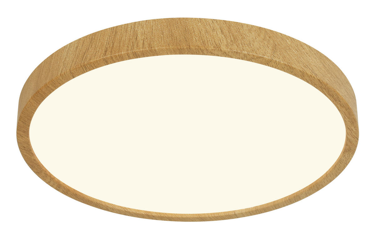 LED-DECKENLEUCHTE 38/5 cm   - Eichefarben, Natur, Kunststoff/Metall (38/5cm)
