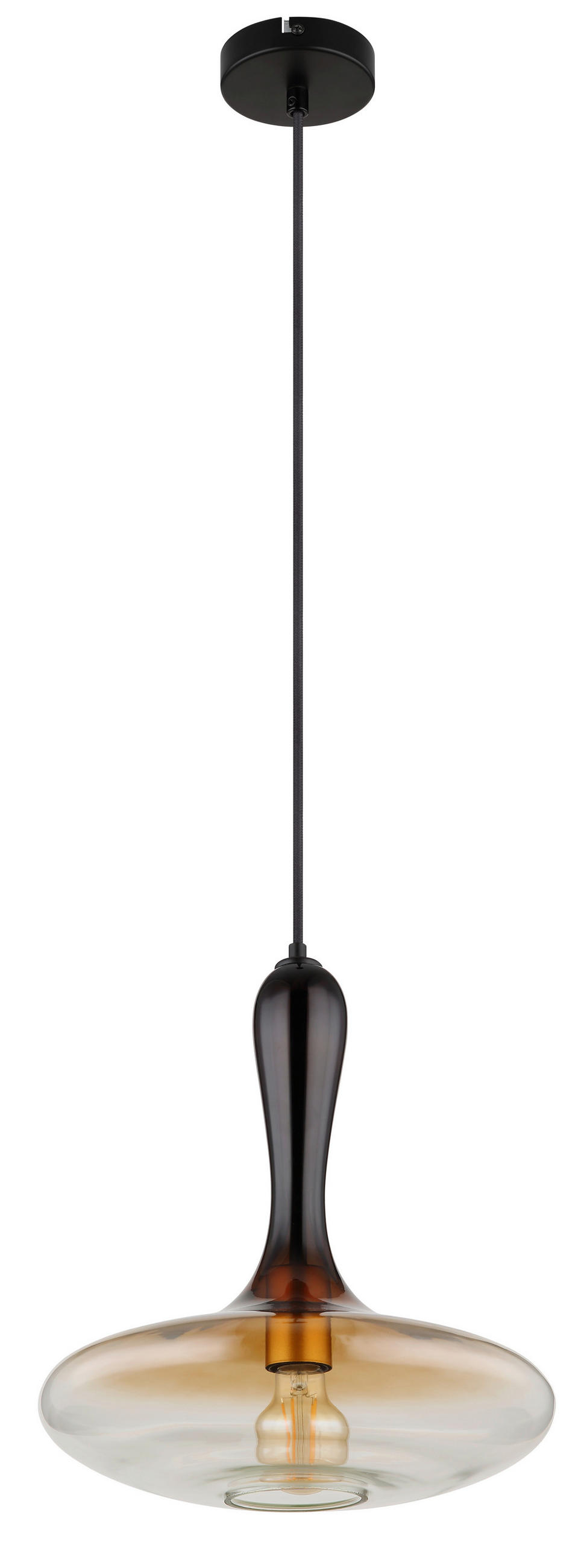 HÄNGLAMPA 33/120 cm  - klar/grå, Design, metall/glas (33/120cm) - Globo