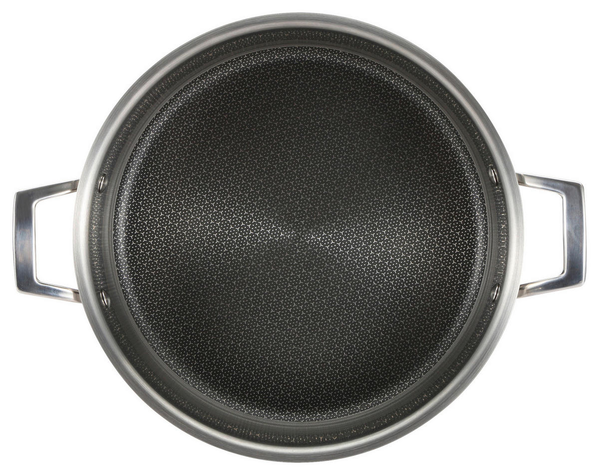 SERVIERPFANNE  - Edelstahlfarben/Schwarz, Basics, Metall (39/30/10cm) - Masterpro