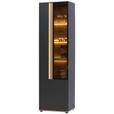 VITRINE Anthrazit  60,6/213,1/42 cm  - Anthrazit, Design, Glas/Holz (60,6/213,1/42cm) - Dieter Knoll