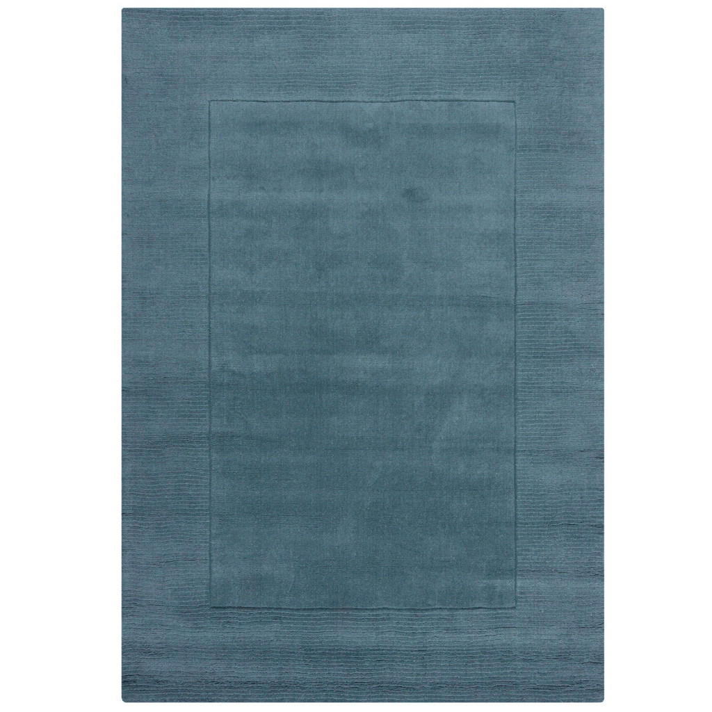 Webteppich Textured Wool B Blue 160x230