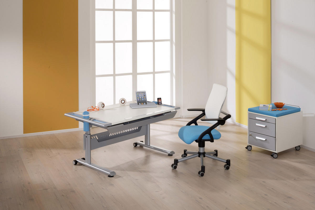 ROLLCONTAINER 44,4/49/54,2/54,7 cm  - Weiss/Silberfarben, Design, Holzwerkstoff/Kunststoff (44,4/49/54,2/54,7cm) - Paidi