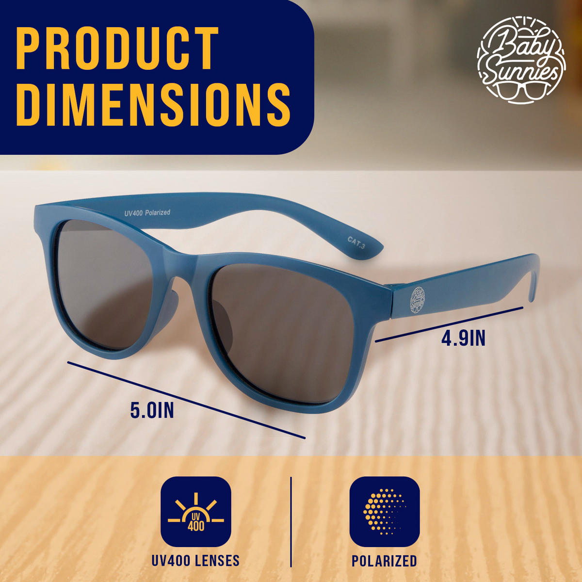 KINDER SONNENBRILLE  - Dunkelblau, Basics, Kunststoff