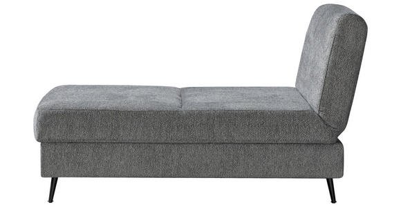 RÉCAMIERE in Webstoff Grau, Beige - Beige/Schwarz, Design, Textil/Metall (205/90/92cm) - Novel