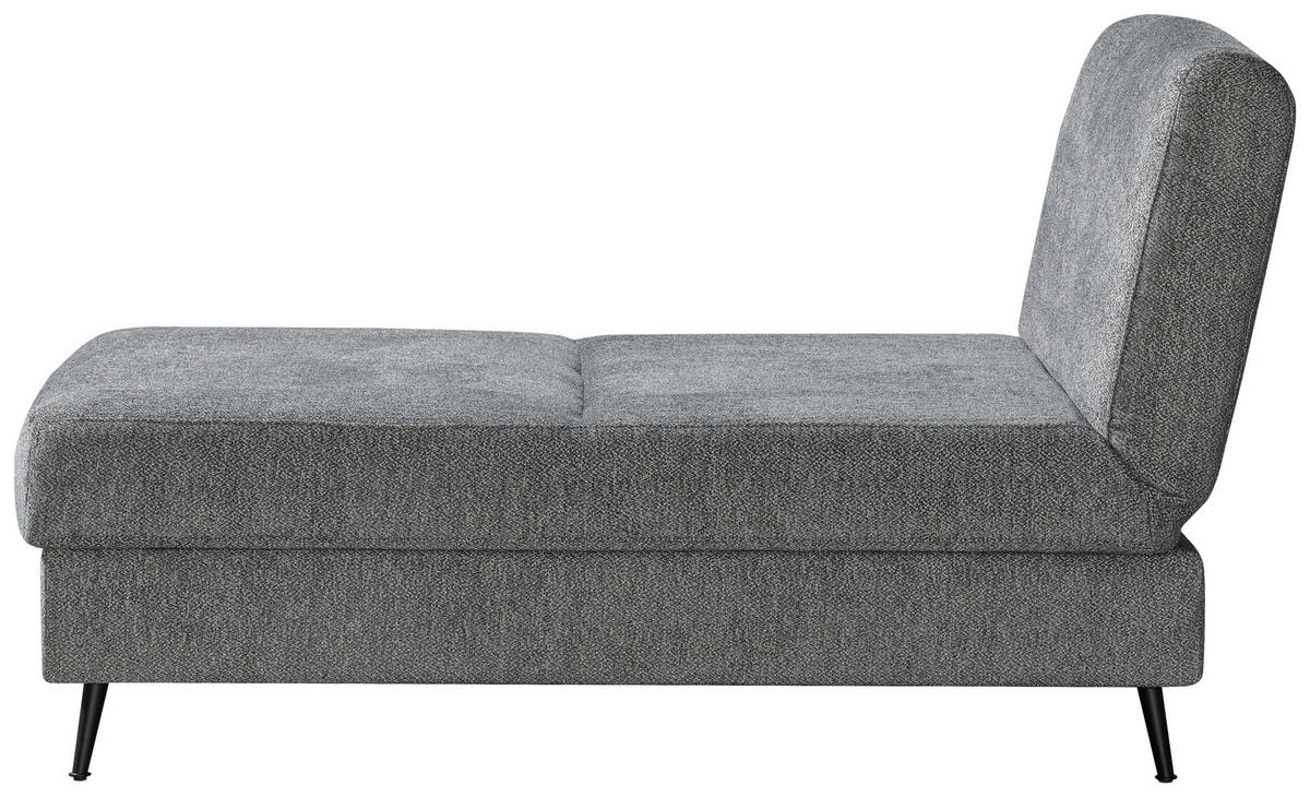 RÉCAMIERE Grau, Beige Webstoff  - Beige/Schwarz, Design, Textil/Metall (205/90/92cm) - Novel