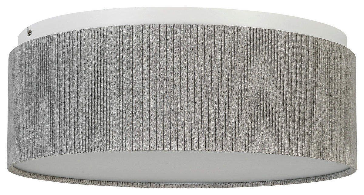 DECKENLEUCHTE 40/15 cm  - Hellgrau, Trend, Kunststoff/Textil (40/15cm) - Novel