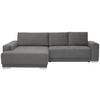 ECKSOFA inkl. Funktionen Grau Flachgewebe  - Silberfarben/Grau, Design, Holz/Textil (195/293cm) - Cantus