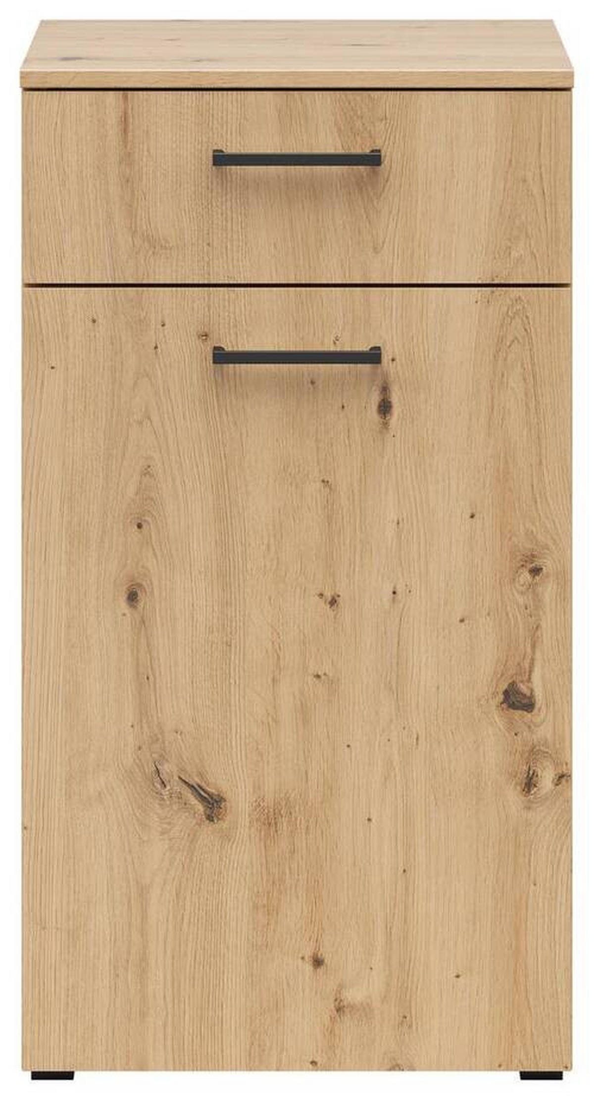 KOMODA   45/83/40 cm   hrast Artisan  - hrast Artisan/crna, Moderno, drvni materijal/plastika (45/83/40cm)