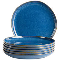 TELLERSET Cordelia 6-teilig  - Blau, Trend, Keramik (27cm) - Mäser