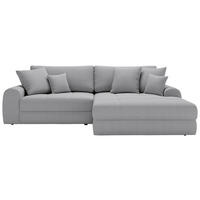 ECKSOFA LORSON Hellblau Struktur  - Schwarz/Hellblau, Design, Kunststoff/Textil (290/208cm) - Livetastic