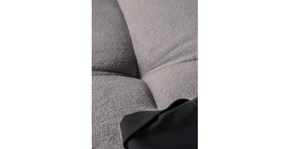 ECKSOFA  in Plüsch Grau  190/288 cm  - Dunkelbraun/Grau, KONVENTIONELL, Holz/Textil (190/288cm) - Carryhome